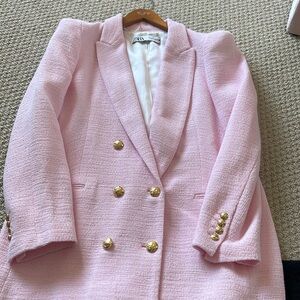 Preowned pink blazer, large